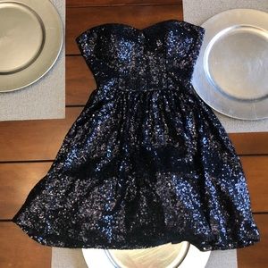 Navy Blue sequin dress